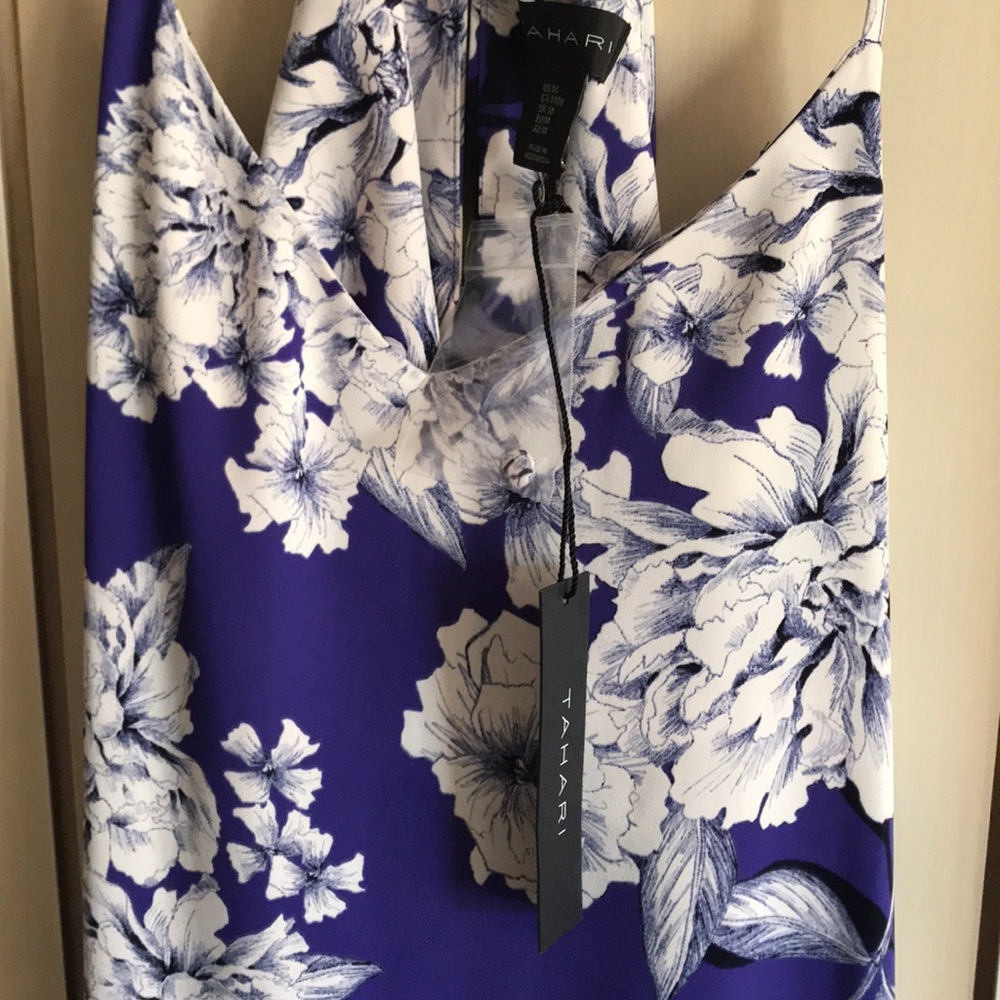 High-low Tahari floral dress